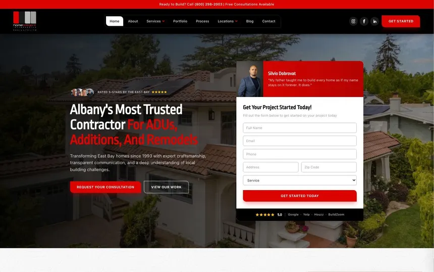 Hometelligent Inc. homepage on desktop