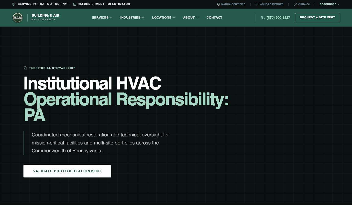 BAM Pennsylvania location page