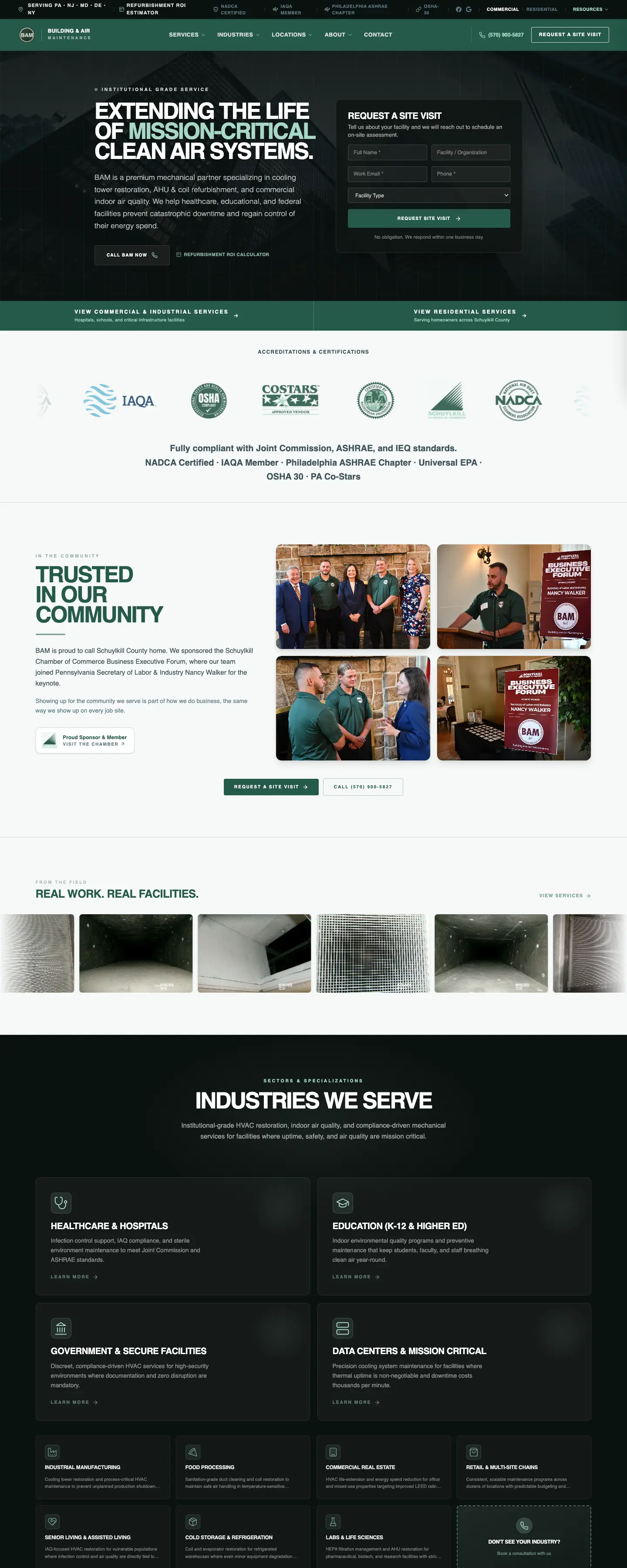Building & Air Maintenance website