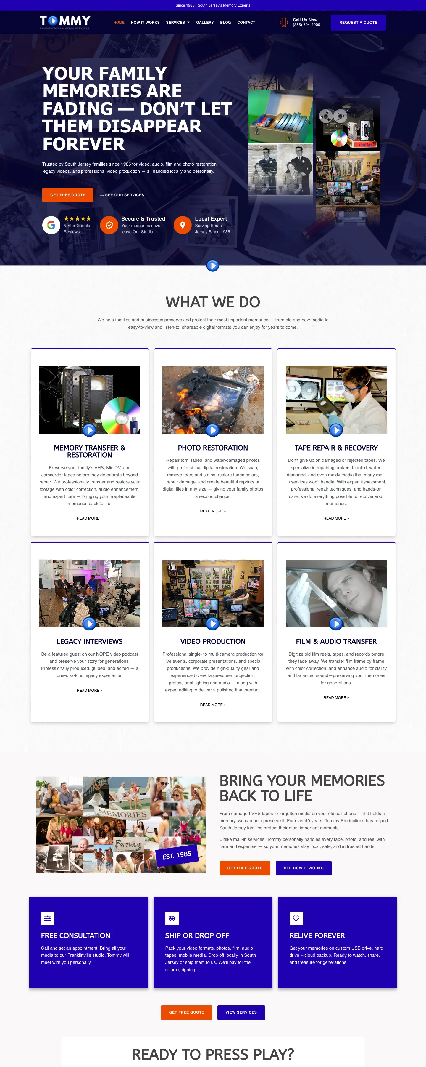 Tommy Productions website